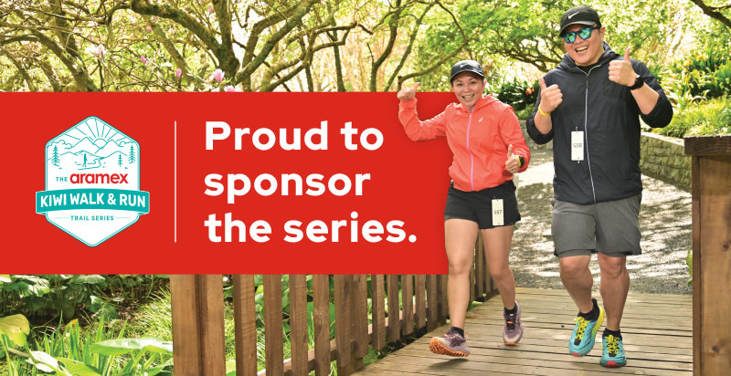 Naming Rights Partner of The Aramex Kiwi Walk & Run Trail Series since 2021